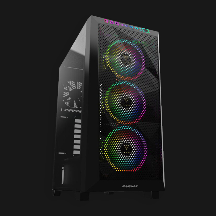 Gamdias Athena M1 Elite Tempered Glass RGB Mid-Tower Chassis - Image 2
