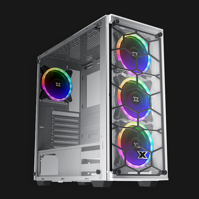 Xigmatek Venom X Arctic Tempered Glass ARGB Mid Tower Chassis