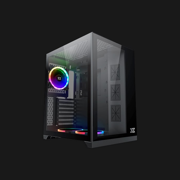 Xigmatek Aquarius S Black Tempered Glass ARGB Mid Tower Chassis