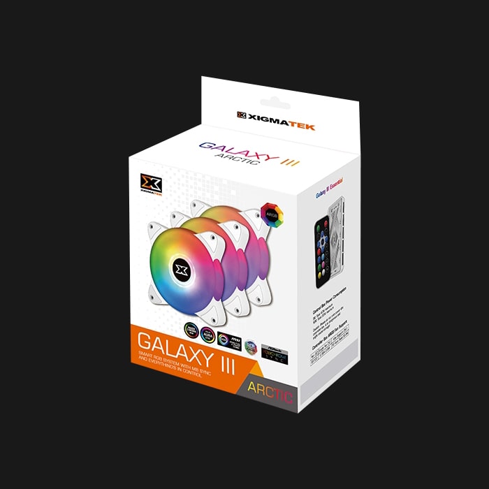 Xigmatek Galaxy III Essential Arctic ARGB 3 Fan Pack