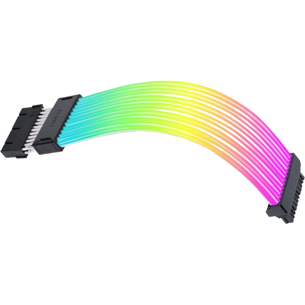 Lian Li Strimer Wireless 24 Pin with Controller - Addressable RGB Power Extension Cable, 2.4 GHz Wireless Control, Wireless Controller Included and Required
