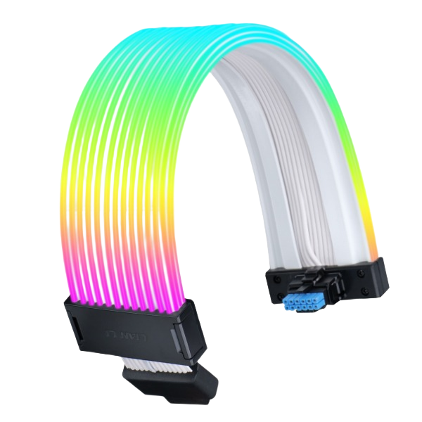 Lian Li Strimer Wireless 16 Pin - Addressable RGB Power Extension Cable with Wireless Control, 12 LED Strip, Wireless Controller NOT Included; a Controller is Required for Use