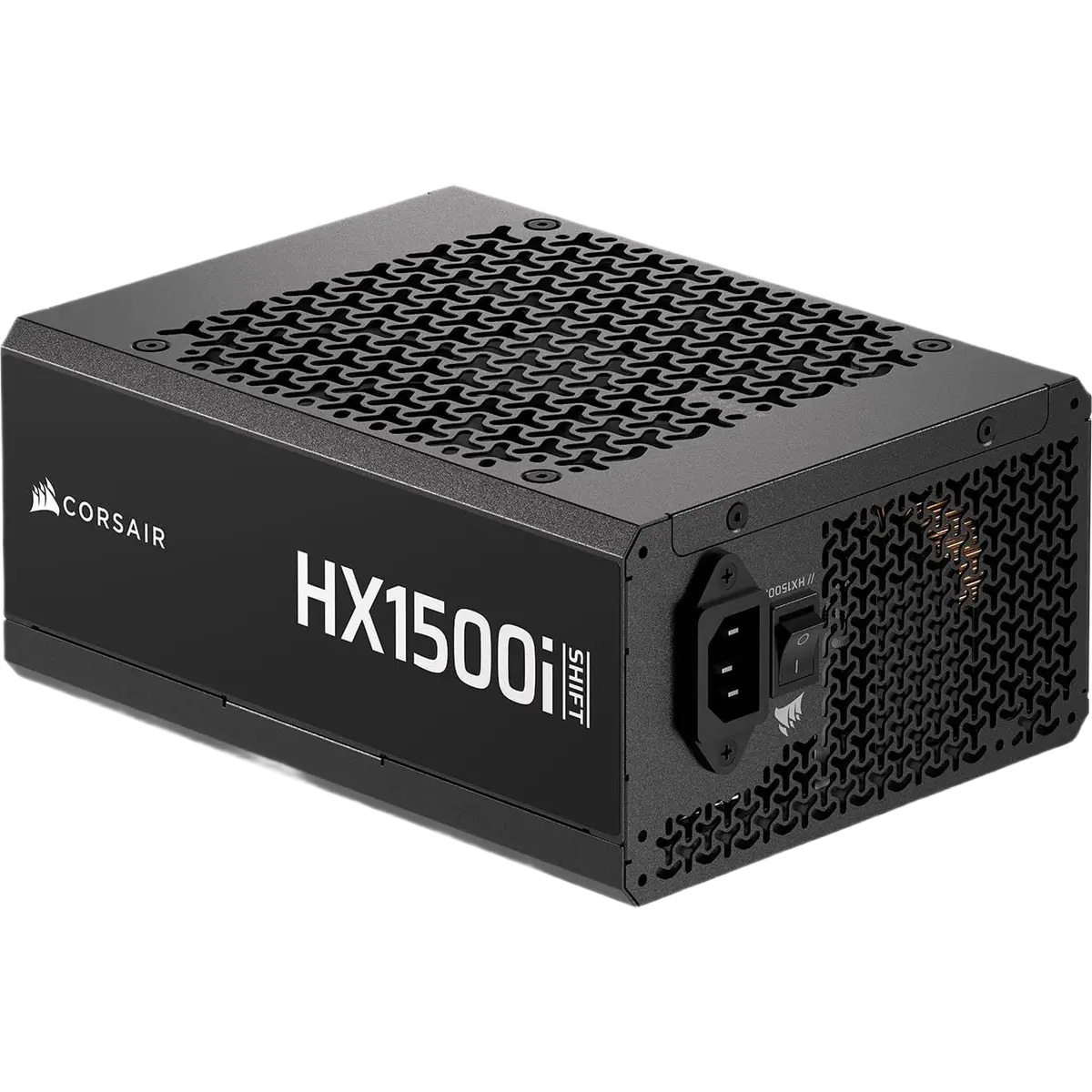 Corsair HX1500i SHIFT Fully Modular ATX Power Supply – Built-in iCUE LINK System Hub, Dual Native 12V-2x6 Cable, ATX 3.1 & PCIe 5.1, Side-Mounted Connectors, Cybenetics Platinum – Black