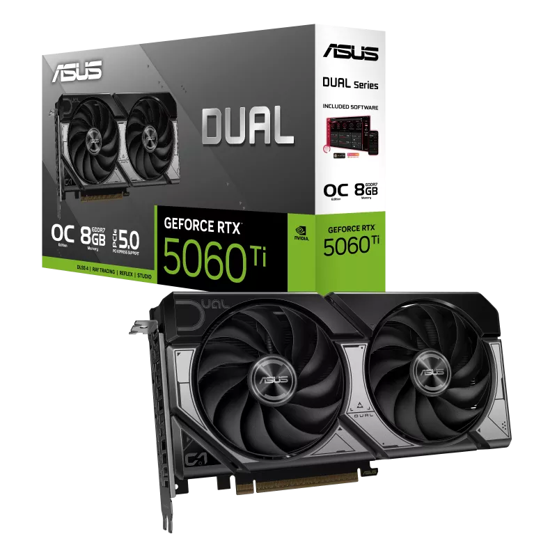 Asus Dual GeForce RTX 5060 Ti 8GB GDDR7 OC Edition Graphics Card