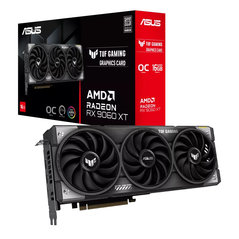 Asus Tuf Gaming Radeon RX 9060 XT 16GB GDDR6 OC Edition Graphics Card