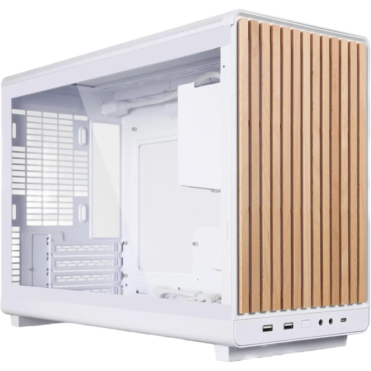 Lian Li A3 26.3L Micro Form Factor Chassis - Wood Front & Side Tempered Glass Panel, Supports 360mm AIO-Modularity Design for M-ATX
