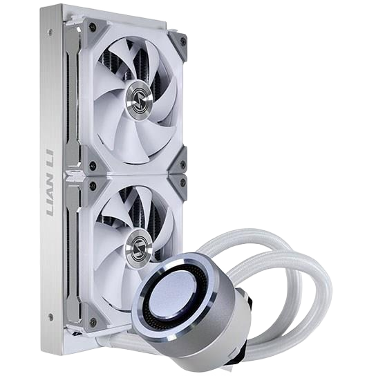 Lian Li Galahad 240 AIO UNI Fan SL120 Edition ARGB 240mm Liquid CPU Cooler - White - Image 2