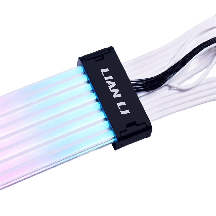 Lian Li Strimer Plus V2 12VHPWR to 3x8 Pin 335mm Extension ARGB Cable, 8x Light Guide
