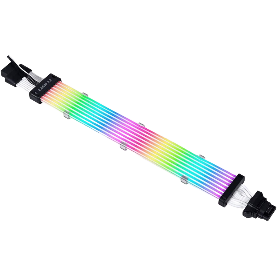Lian Li Strimer Plus V2 12VHPWR to 12VHPWR 320mm Extension ARGB Cable, 8x Light Guide - Image 2